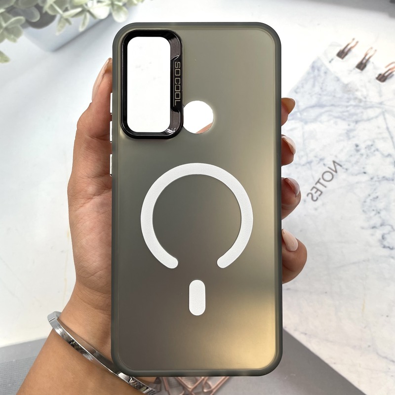 قاب گوشی Redmi Note 8 / Redmi Note 8 2021 شیائومی Nova Shield سوکول اورجینال طرح مگ سیف Magsafe لنز برجسته کرومی کد 2994