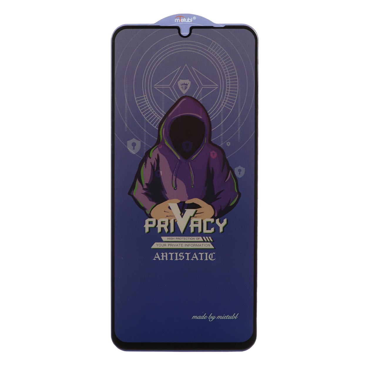 گلس ومحافظ صفحه نمایش شیشه ای Full Cover Mietubl Anti Static Privacy مدل Samsung Galaxy A51 / A52 / A53 / M31s / S20 fe