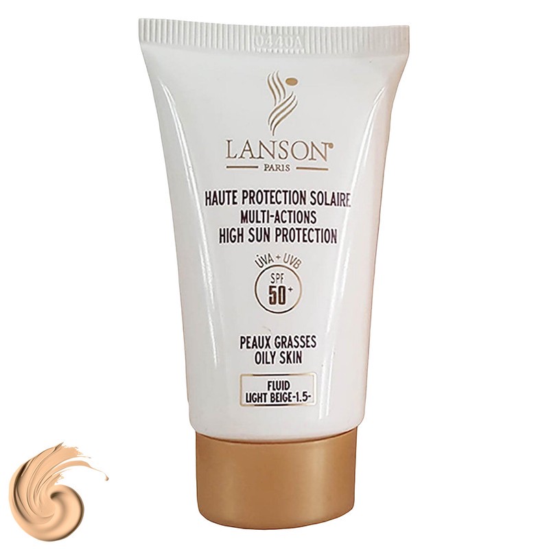 کرم ضدآفتاب رنگی لانسون SPF50 مدل مولتی اکشن شماره 1.5، مناسب پوست های چرب، حجم 40 میلی لیتر