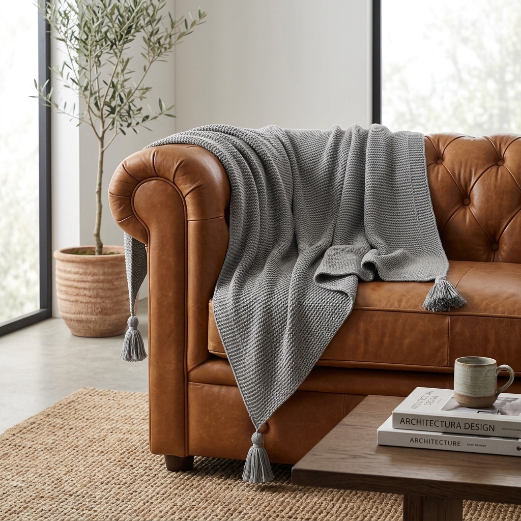 شال مبل طوسی ملانژ 1 FSH-517-GRAY MELANGE 1