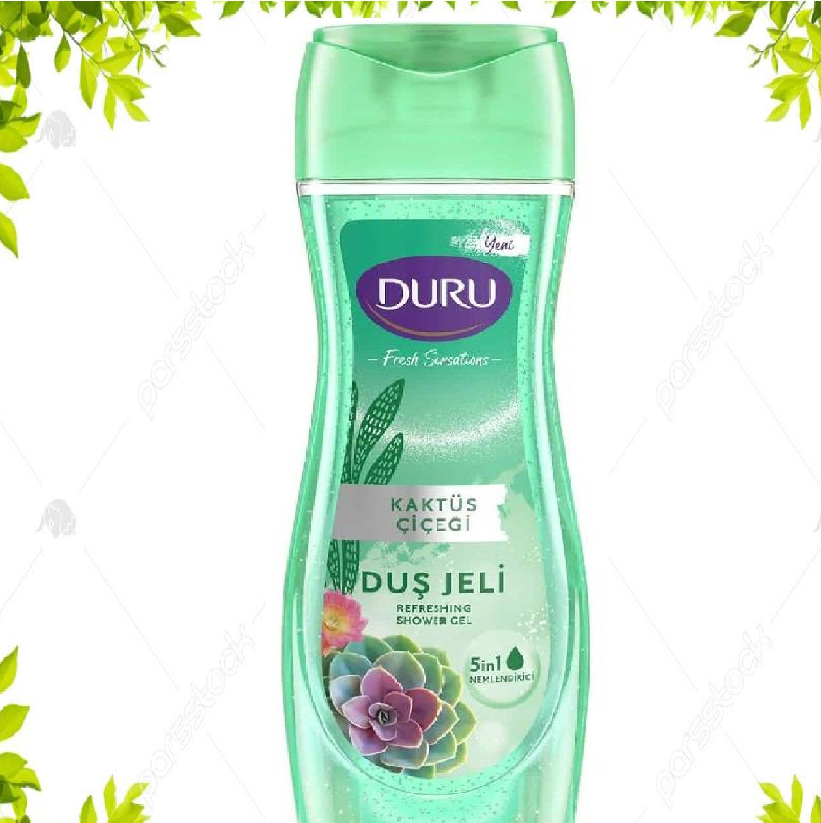 شامپو بدن دورو Duru سری Fresh Sensations مدل Kaktus Cicegi رایحه گل کاکتوس حجم 450 میل