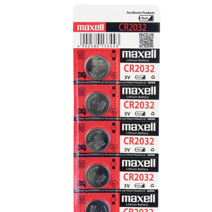 باطری سکه ای لیتیومی سری CR2032 ( تک عددی) برند مکسل MAXELL