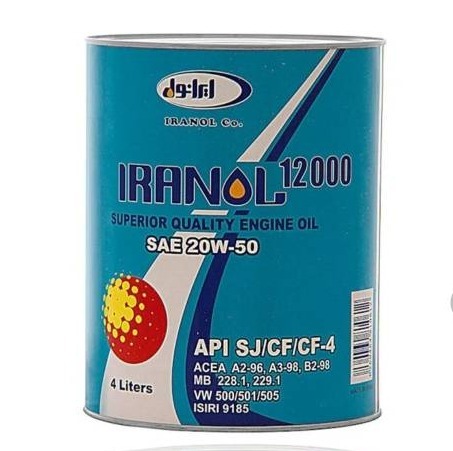 12000 20W50 SJ ایرانول 4 لیتری