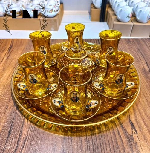 سرویس چای خوری شاه عباسی عسلی