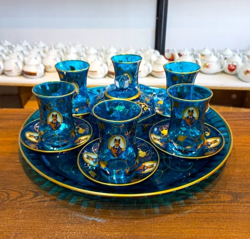 سرویس چای خوری شاه عباسی آبی
