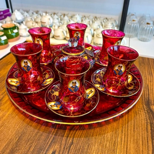 سرویس چای خوری شاه عباسی قرمز