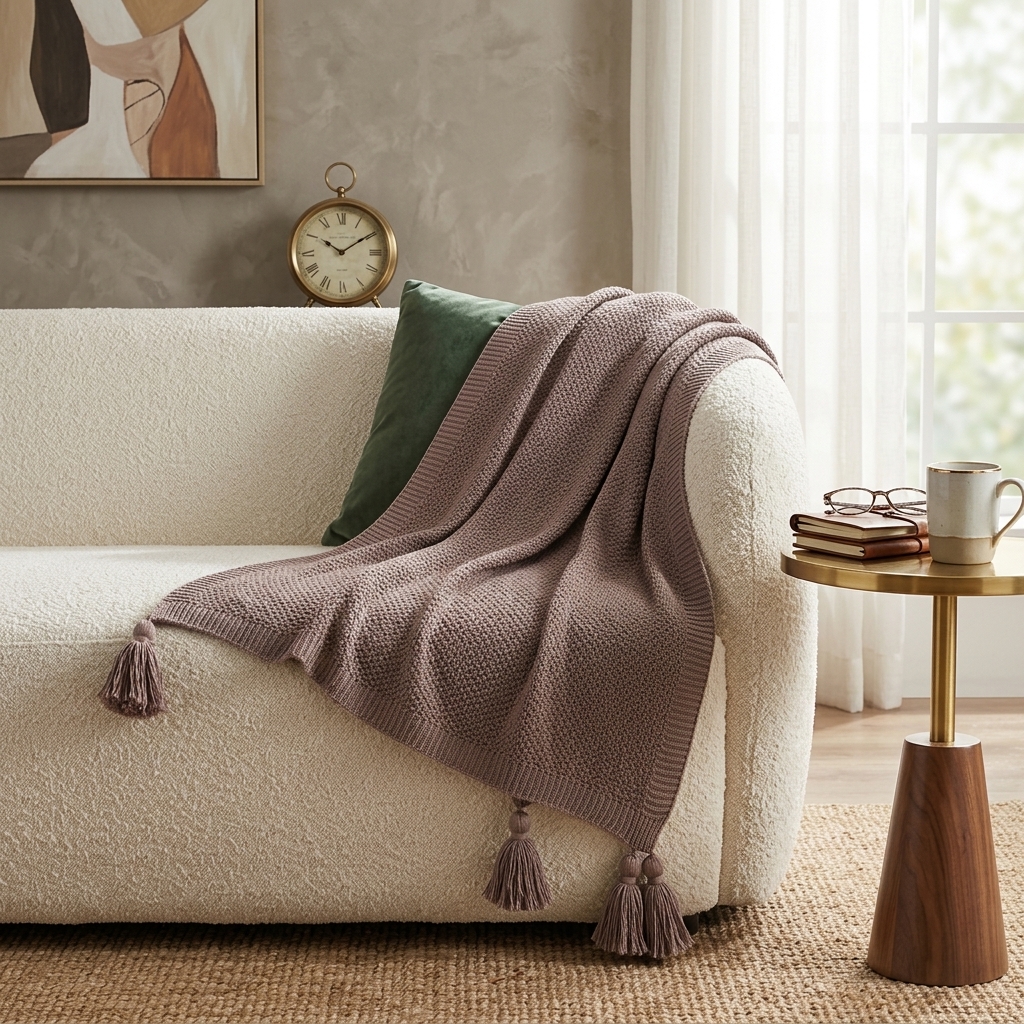 شال مبل طوسی ملانژ 3 FSH-528-GRAY MELANGE