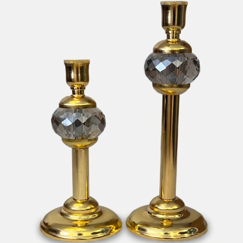 شمعدان نورهام مدل کریستالی کد SHM 10-5 مجموعه 2 عددی