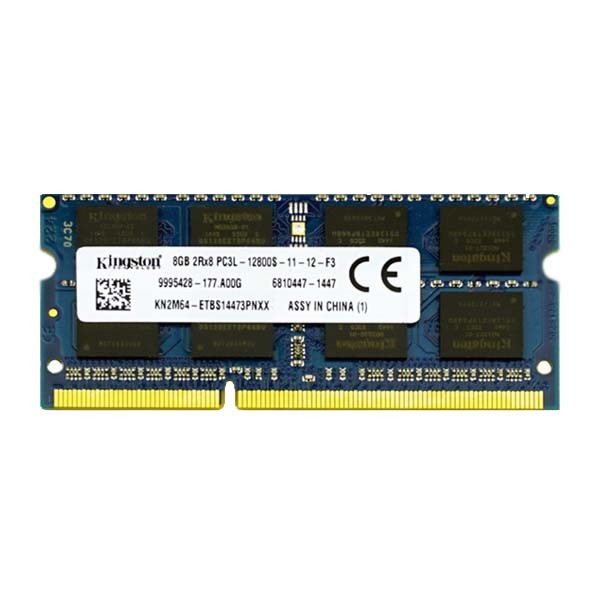 رم لپتاپ کینگستون DDR3، ظرفیت 8 گیگابایت مدل PC3L 12800S فرکانس 1600 مگاهرتز تک ماژول