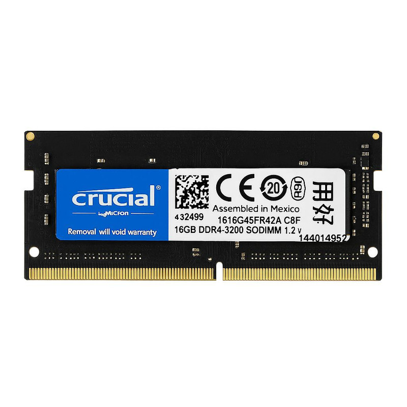 رم لپ تاپ DDR4 تک کاناله 3200 مگاهرتز کروشیال مدل 3200 ظرفیت 16 گیگابایت