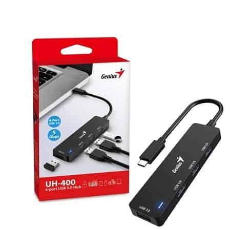 هاب 4 پورت Type C به USB 3.0 جنیوس UH-400 کد 9139