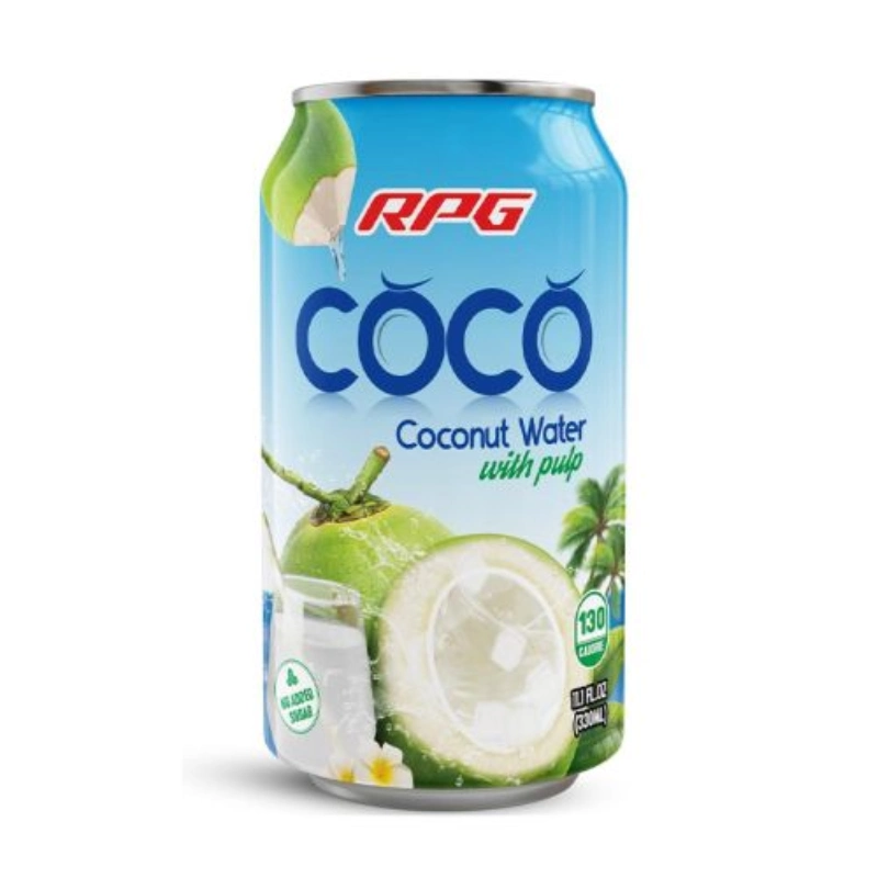 خرید نوشیدنی میوهای با طعم نارگیل و تکههای میوه آر پی جی 330 میلی لیتری | RPG Coconut Fruit Juice