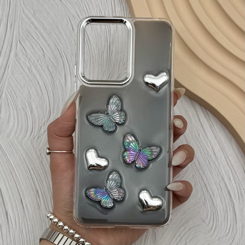 قاب گوشی Redmi Note 12 4G شیائومی فانتزی برجسته رزینی Luxury Case لنز و دکمه کرومی کد E40-168750