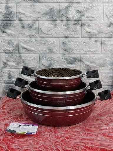 سه تابه دو دسته طرح چدن زنبوری فکو (پست پیشتاز پس کرایه)