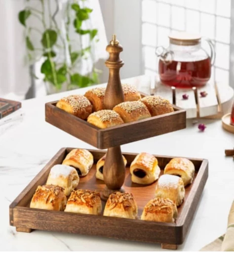 شیرینی خوری دوطبقه چوبی کیفیت عالی (پست پیشتاز پس کرایه)