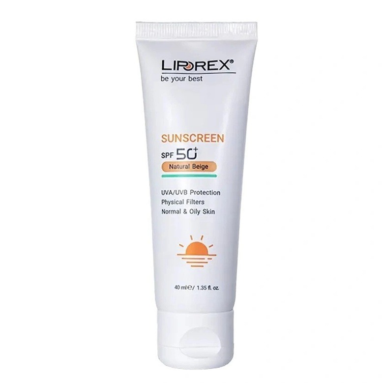 کرم ضد آفتاب بژ طبیعی لیپورکس مناسب پوست چرب حجم 40mL