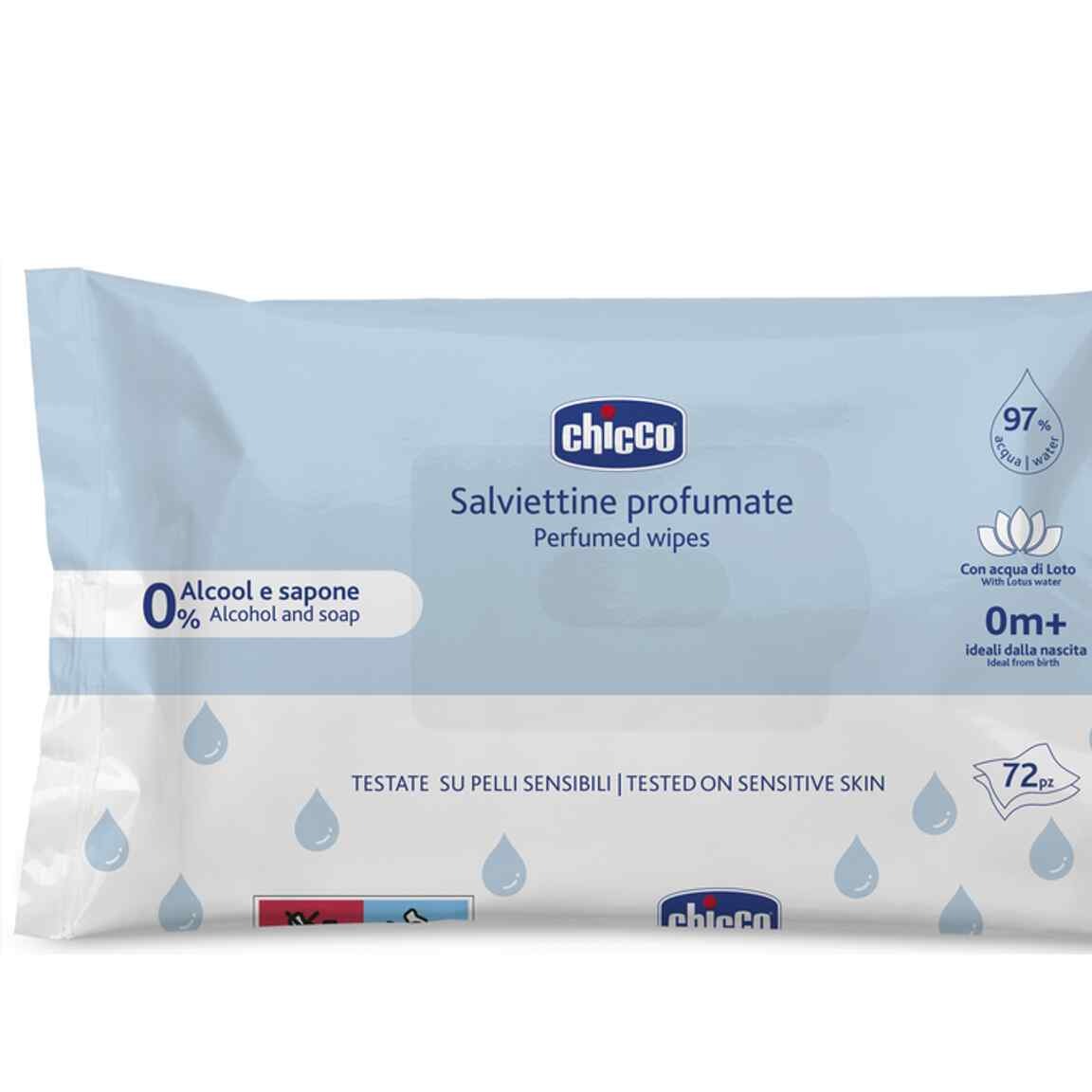 دستمال مرطوب چیکو مدل salviettine profumate تعداد 72عددی