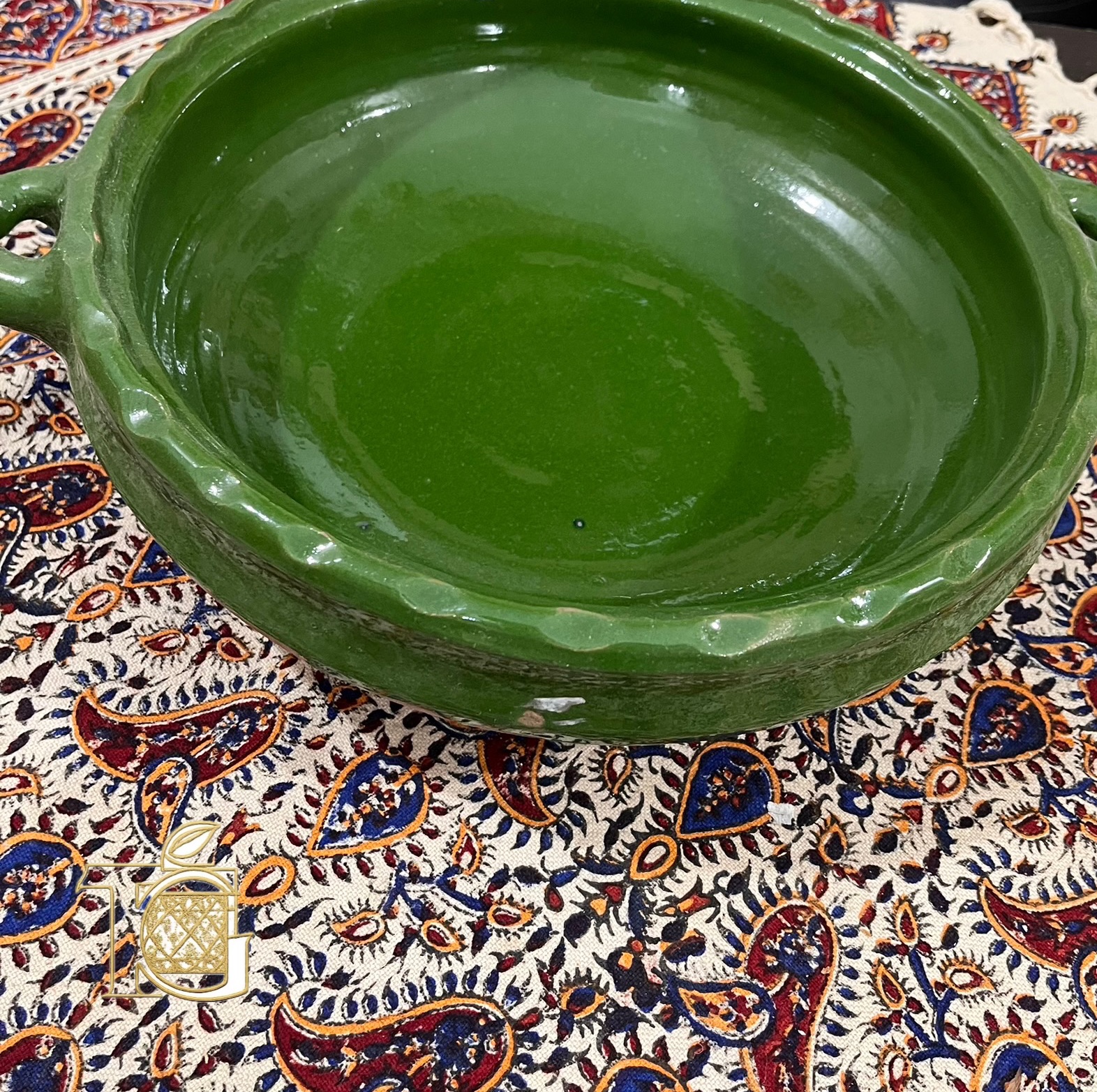 تابه سفالی دست ساز سایز بزرگ (گمج تابه ای )