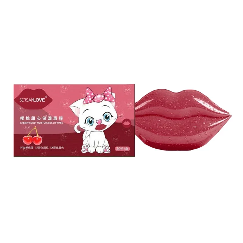 ماسک لب سرسان لاو مدل آلبالو بسته 20 عددی حجم 60 میلیلیتر آبرسان، مرطوبکننده، نرمکننده و ترمیمکننده لب با ویتامین C 