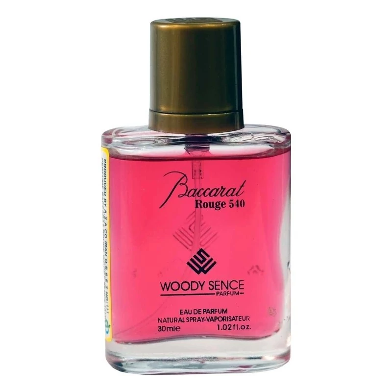 عطر جیبی زنانه وودی سنس مدل Baccarat Rouge 540 حجم 30 میل