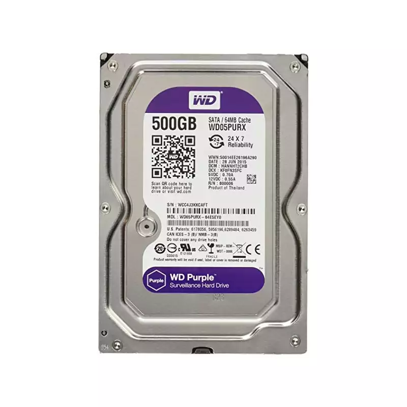 هارد دیسک اینترنال وسترن دیجیتال مدل WD05PURX ظرفیت 500 گیگابایت