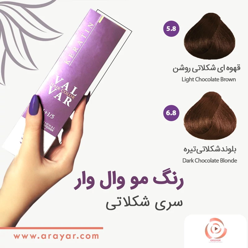 رنگ مو وال وار حجم 120 میلی لیتر سری Chokolate
