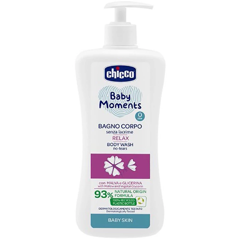 شامپو بدن گل ختمی کودک چیکو 500 میل chicco