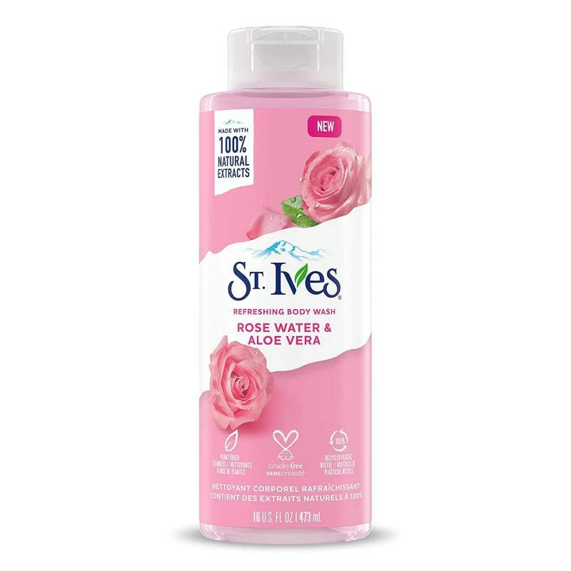 شامپو بدن اس تی.ایوز مدل Rose Water&amp;Aloe vera حجم 650ml