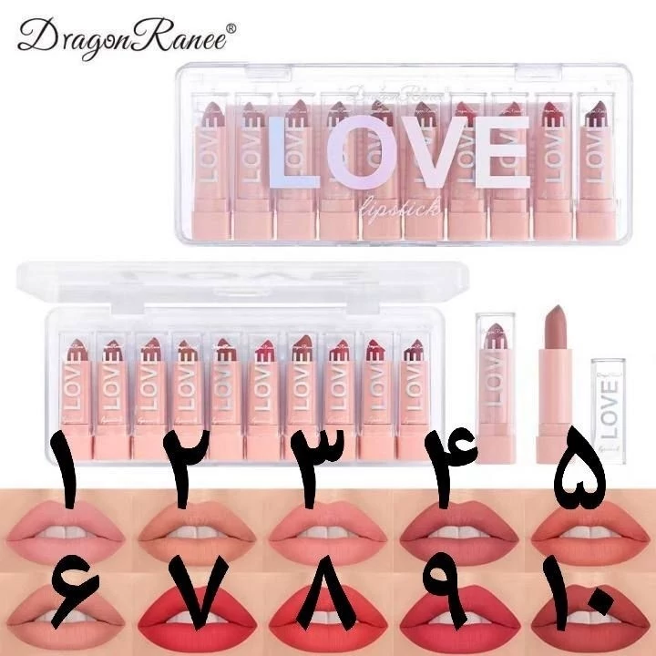  رژلب جامد مینی Dragon Ranee مدل LOVE