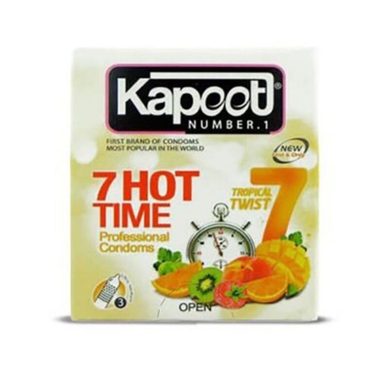 کاندوم کاپوت مدل 7Hot Time بسته 12 عددی