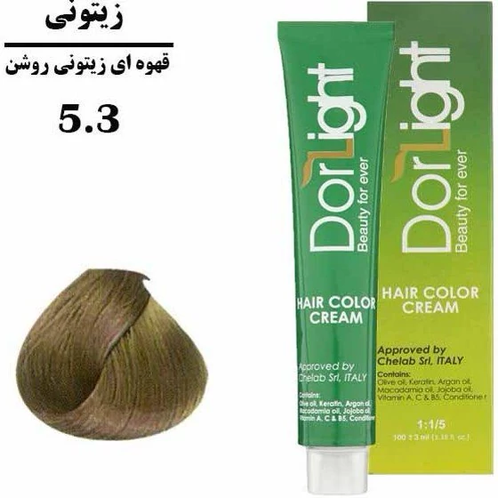 رنگ موی بلوند زیتونی روشن 8.3 دورلایت 100 میل