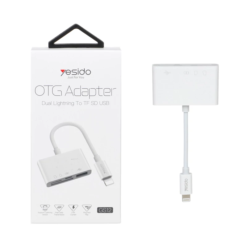 مبدل لایتنینگ به فلش مموری مموری کارت یسیدو مدل GS12