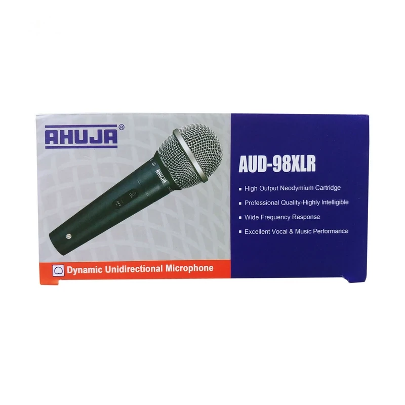 میکروفون سیمی اهوجا مدل AU100XLR اصلی میکروفون حرفهای مداحی سخنرانی و مراسم مذهبی