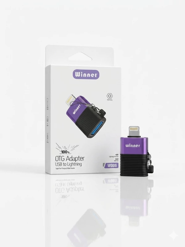 تبدیل OTG آیفون USB3.0 وینر W006 (6 ماه گارانتی)