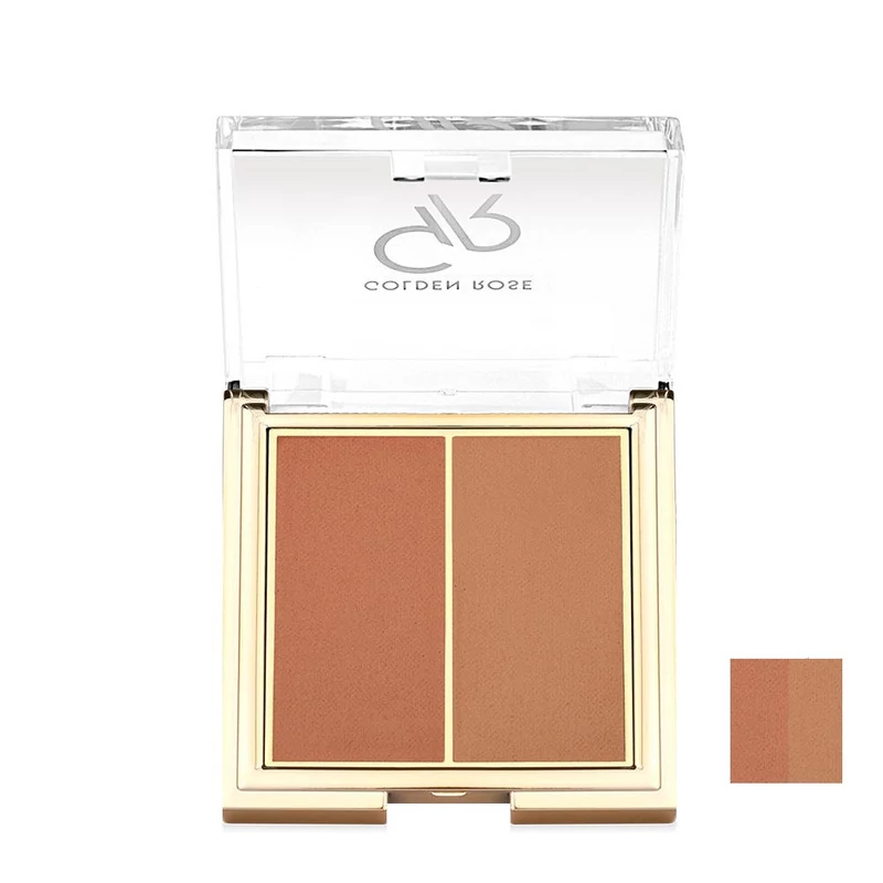 گلدن رز رژ گونه 2 رنگ ICONIC BLUSH DUO ش 02 هلوئی روشن