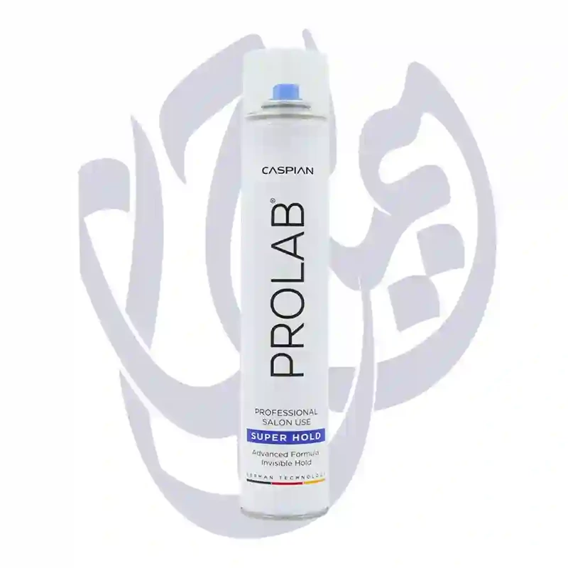 اسپری مو قوی کاسپین سری PROLAB پرولب سفید مدل SUPER HOLD سوپر هلد حجم 500 میل