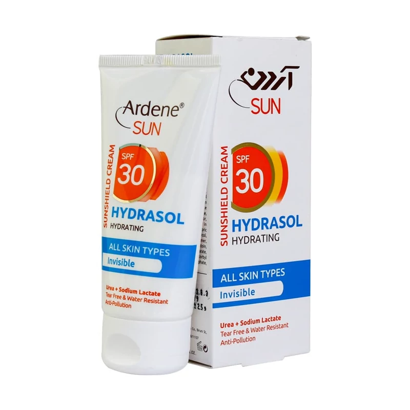 کرم ضد آفتاب بی رنگ مرطوب کننده آردن سان مدل Hydrasol با SPF30 مناسب انواع پوست حجم 50 میلی لیتر  بیوتی مال