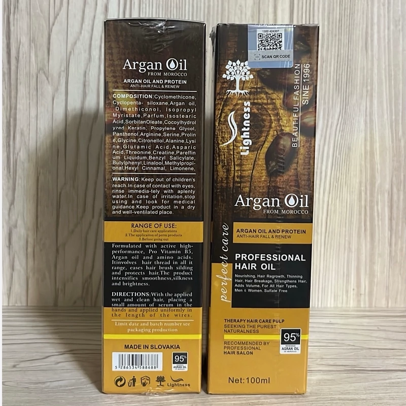 روغن مو آرگان لایتنس 