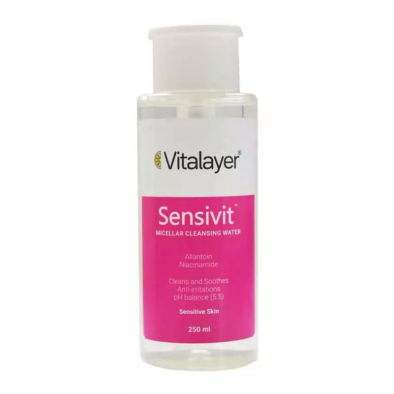 محلول پاک کننده آرایش ویتالیر مدل Sensivit مناسب پوست حساس حجم 250 میل