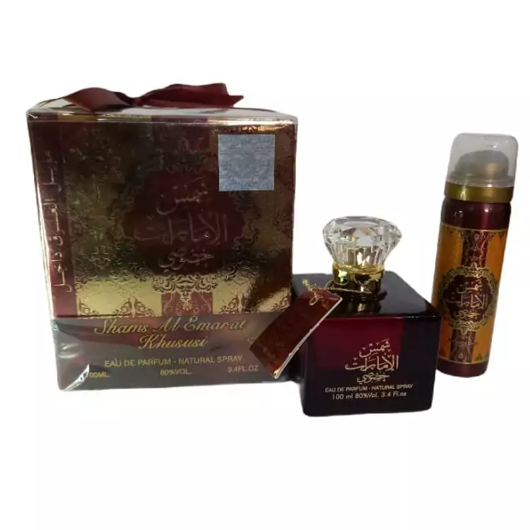 عطر خلیجی شمس الامارات خصوصی برند ارض الزعفران ادوپرفیوم 50میل