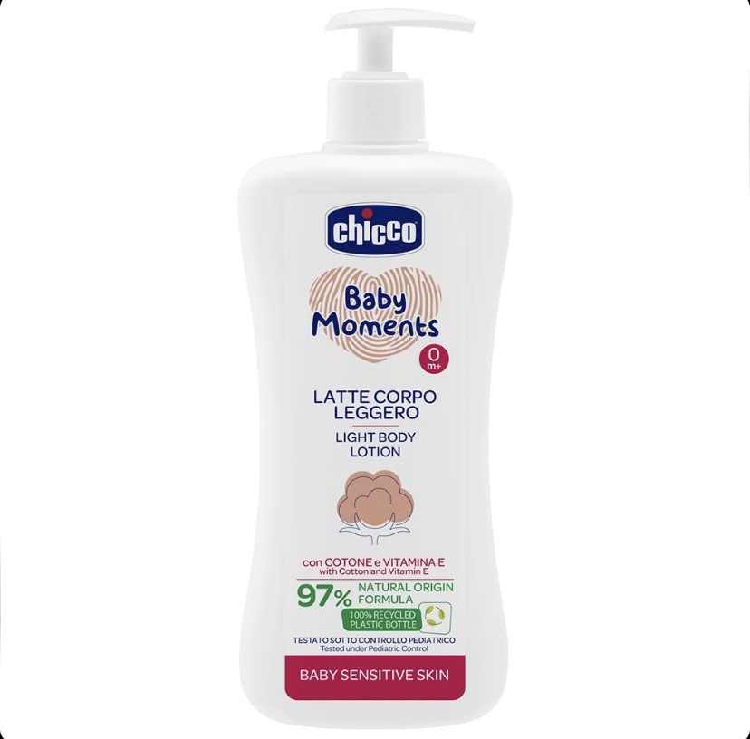 لوسیون بدن کودک چیکو chicco baby moments ضد حساسیت حجم 500 میل