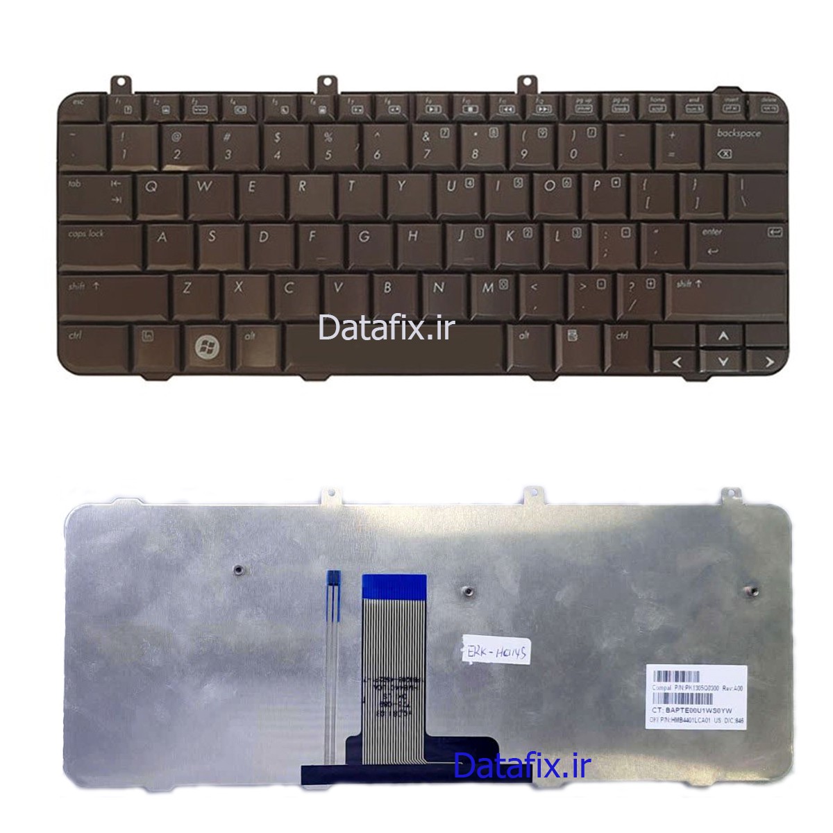 کیبورد لپتاپ اچ پی مدل HP Pavilion DV3-1000 قهوه ای