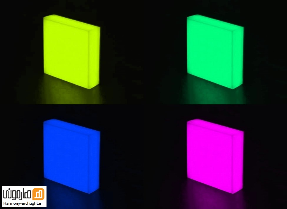 سنگ نورانی 10 در 10 RGB ولتاژ 12 ولت