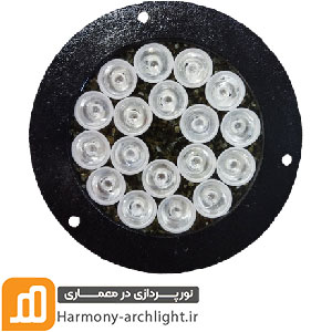 چراغ استخری رینگ دار 18 وات بدون غلاف توکار کد ETT-006