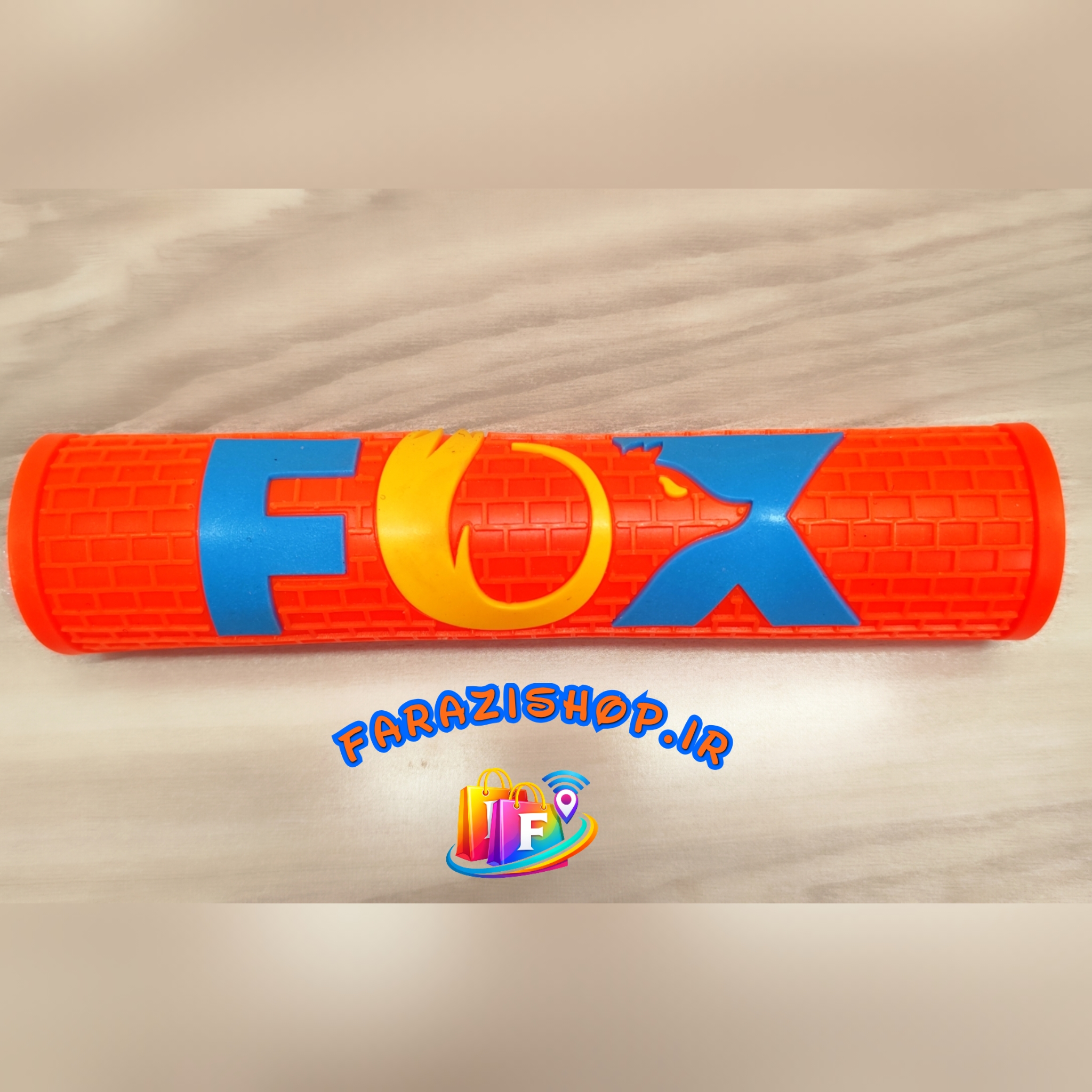 ابر میل فرمان سیلیکونی موتور سیکلت رنگ نارنجی FOX