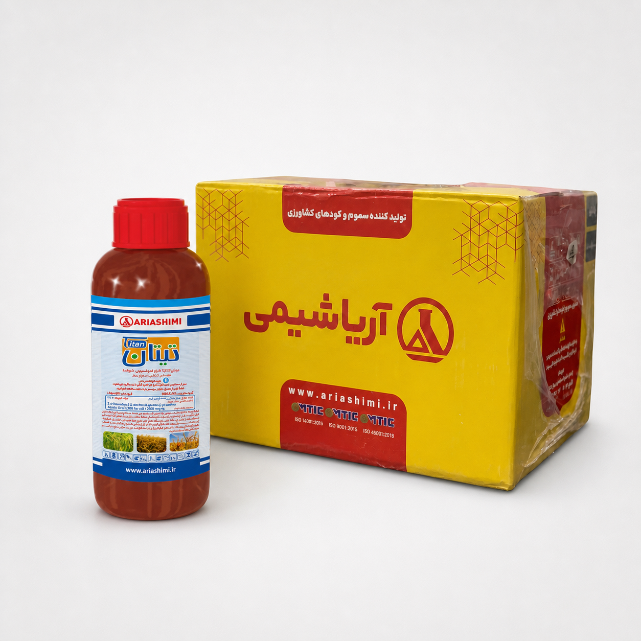 علف کش تیتان (پندی متالین) 33٪ EC آریاشیمی – بطری نیم لیتری (فروش عمده – کارتن 24 عددی)