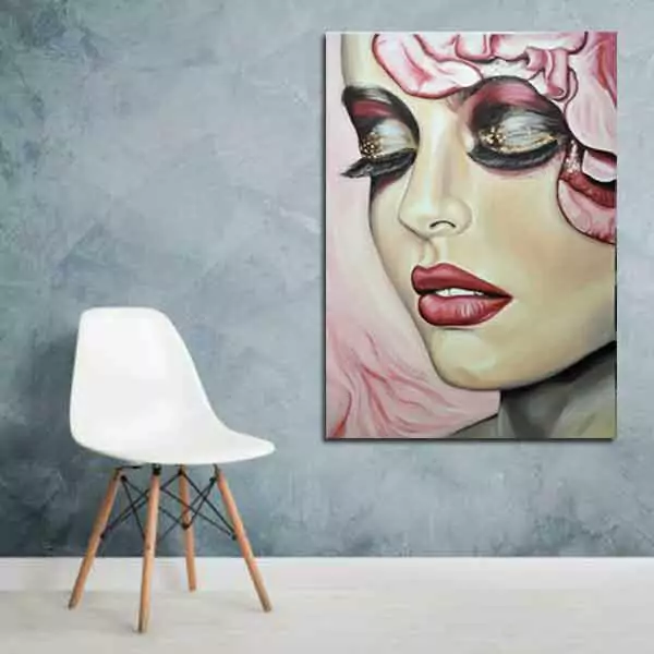 تابلو بوم چاپی لاویا طرح پرتره زن کد ART-1054