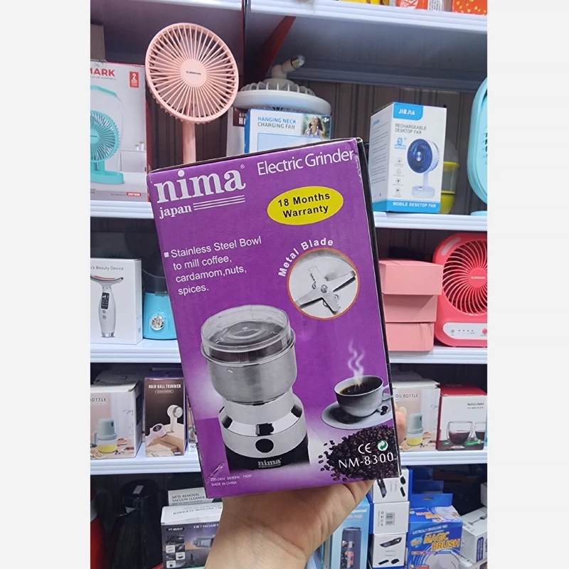  آسیاب برقی نیما ژاپن با تیغه 4 پره ضخیم اصل Nima Japan،آسیاب قهوه وارداتی،آسیاب کن،خورد کن،پودر کن،آسیاب ادویه،پسکرایه