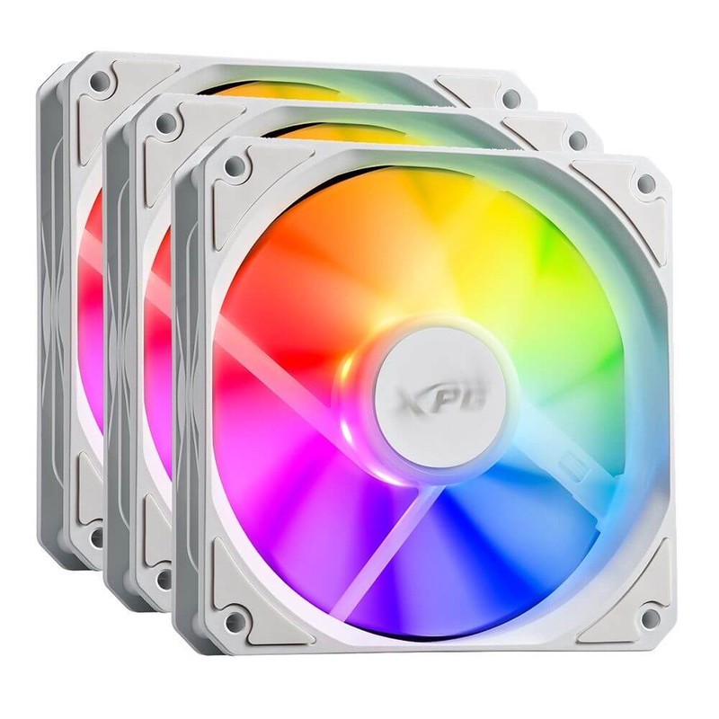فن کیس ای دیتا ایکس پی جی مدل VENTO R 120 ARGB PWM WHITE بسته سه عددی