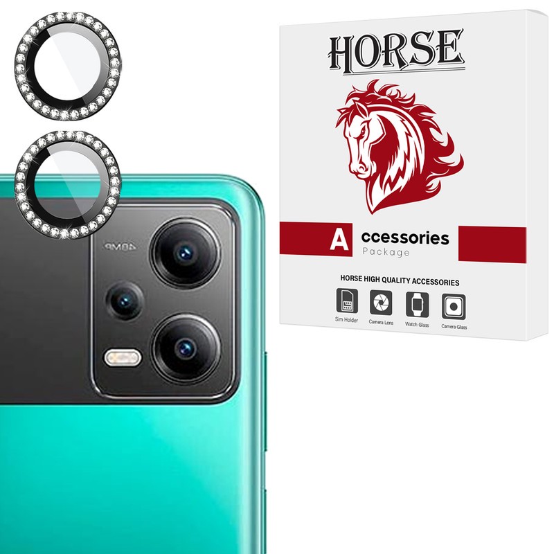 محافظ لنز دوربین شیشه ای هورس مدل NRIH20 مناسب برای گوشی موبایل شیائومی Redmi Note 12 5G Poco X5